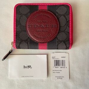 NEW Coach Dempsey Zip Around Small Wallet NWT